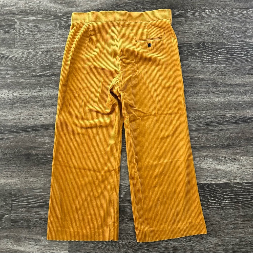 ZARA Woman Corduroy Wide Leg Pants Trousers XL Cropped Ankle Grazer Camel NWT - Picture 5 of 9